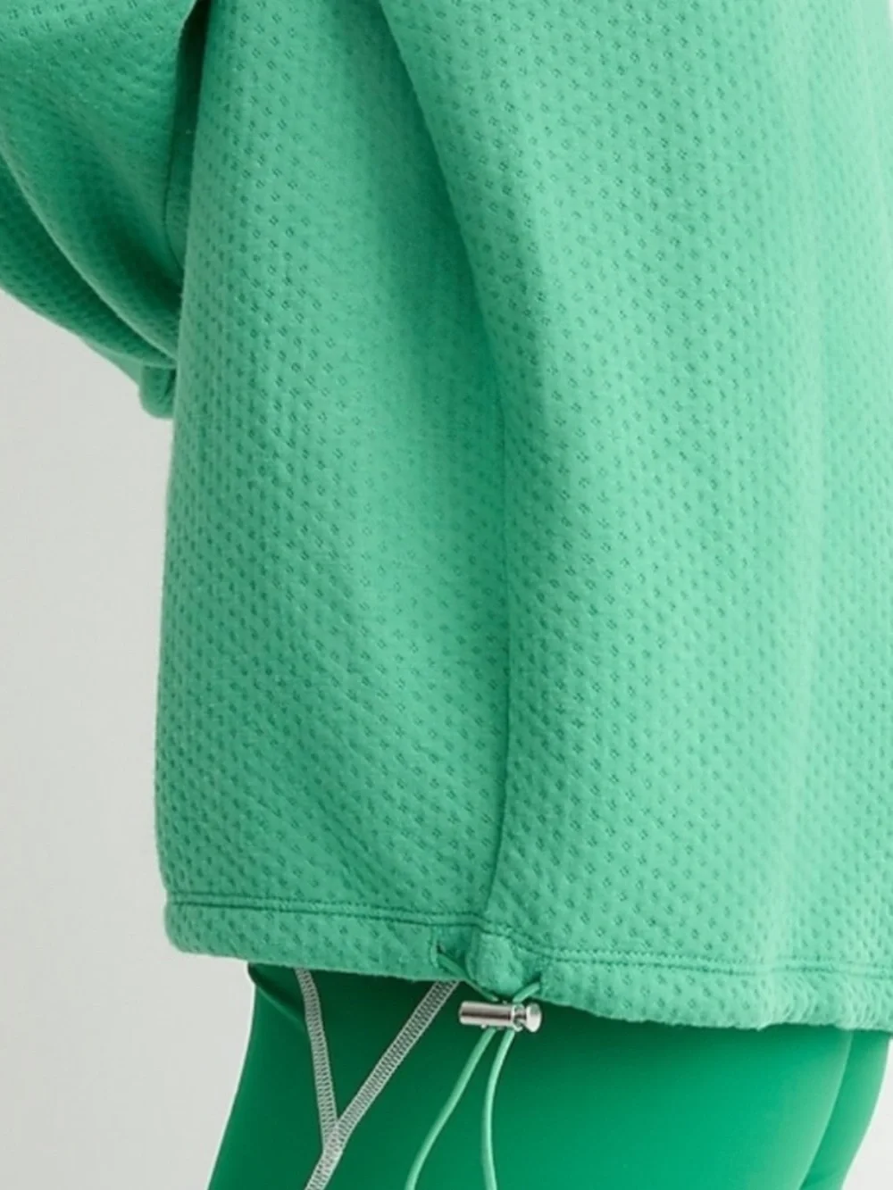 J.Crew Terry Half-Zip Pointelle Sweatshirt 2X BM325